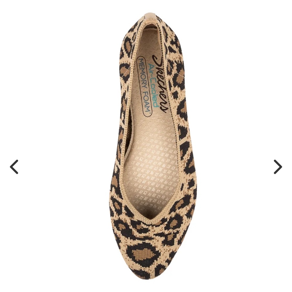 Skechers Women's Black and Tan Animal Print Flats